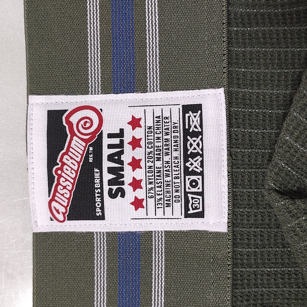 Aussiebum Sports Jock Brief army green Sz Small - Picture 3 of 4